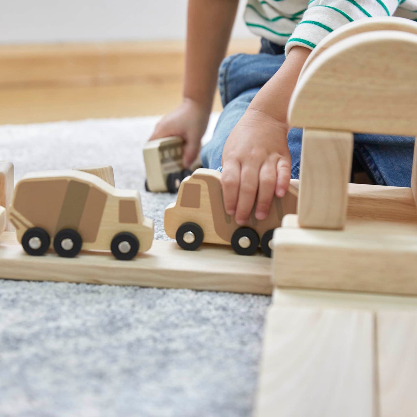 Mini Wooden Trucks - Set of 10