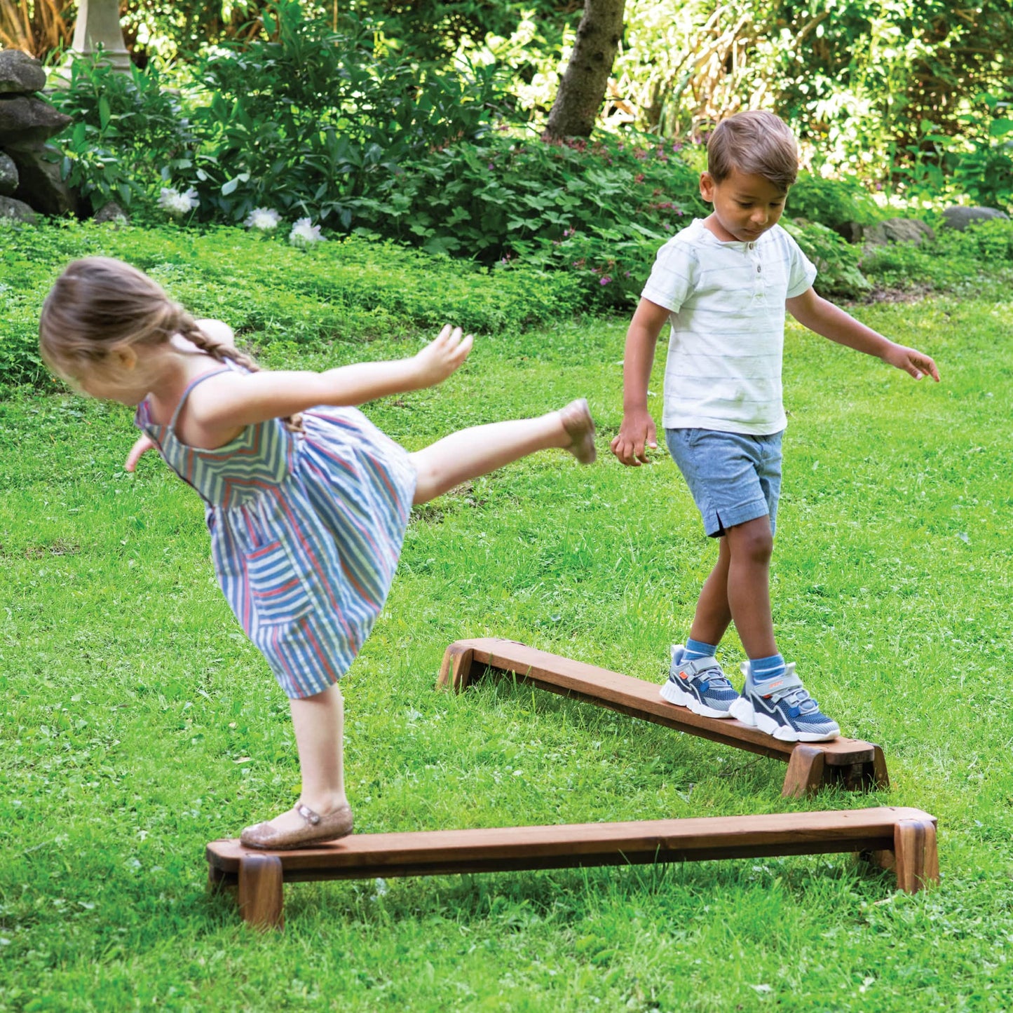 Acadia Outdoor Balance Beam Set of 2