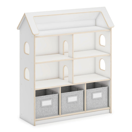 EdQ Dollhouse Bookcase with Bins