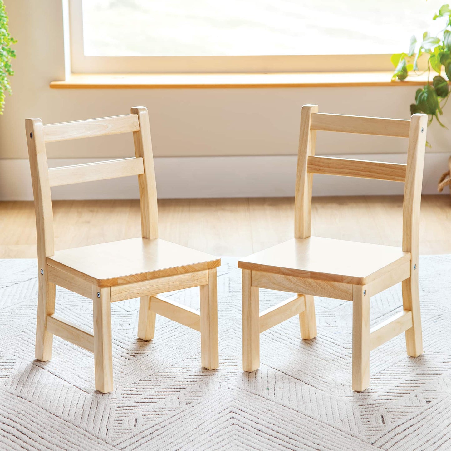 EdQ Hardwood Chairs - Set of 2 - 10" Seat