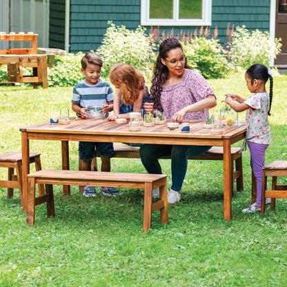 Acadia Outdoor Long Table & 48" Bench Set